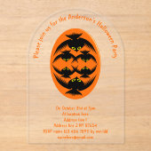 Invitations En Acrylique Crochets Halloween personnalisés (Recto)