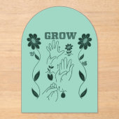 Invitations En Acrylique Croissance - Conception ASL (Recto)