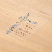 Invitations En Acrylique Croix florale du baptême (Poser)