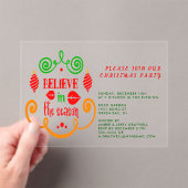 Invitations En Acrylique Croyez en la saison Noël vacances (In situ (ordinateur de poche))