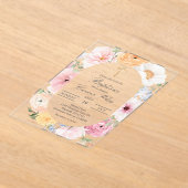 Invitations En Acrylique Crucifix en acrylique baptême (Poser)