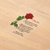 Invitations En Acrylique Custom Funeral Thank You Card (Poser)