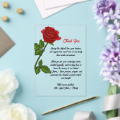 Invitations En Acrylique Custom Funeral Thank You Card (Insitu (Mariage))