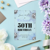 Invitations En Acrylique custom personalized photo 50th  birthday (Insitu (Mariage))