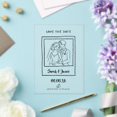 Invitations En Acrylique Customizable Save the Date  Bride groom CLear (Insitu (Mariage))
