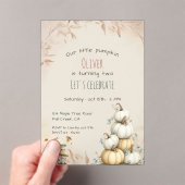 Invitations En Acrylique Cute boho Automne Notre petit anniversaire citroui (In situ (ordinateur de poche))