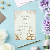 Invitations En Acrylique Cute boho Automne Notre petit anniversaire citroui (Insitu (Mariage))