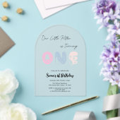 Invitations En Acrylique Cute Chat 1er anniversaire (Insitu (Mariage))