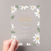 Invitations En Acrylique Cute Daisy Flower Bridal Shower (In situ (ordinateur de poche))