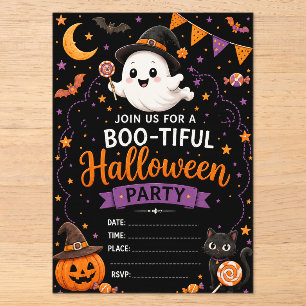 Invitations En Acrylique Cute Ghost Halloween