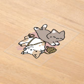 Invitations En Acrylique Cute Playful Cats Design – Fun Paws and Play Art (Poser)