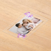 Invitations En Acrylique Cute Purple Hearts Photo Saint Valentin (Poser)