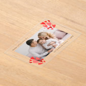 Invitations En Acrylique Cute Red Hearts Photo Saint Valentin (Poser)