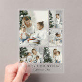 Invitations En Acrylique Cute Simple Photo Collage Christmas Holiday Card (In situ (ordinateur de poche))