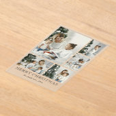 Invitations En Acrylique Cute Simple Photo Collage Christmas Holiday Card (Poser)