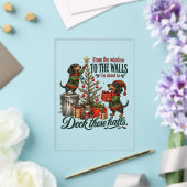 Invitations En Acrylique Dachshund de Noël drôle (Insitu (Mariage))
