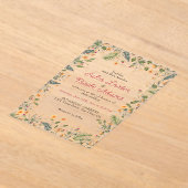 Invitations En Acrylique Daffodiles botaniques Daisy Peony Flowers Mariage (Poser)