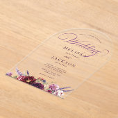 Invitations En Acrylique Dahlia, fleurs d'automne (Poser)