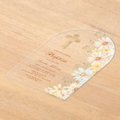 Invitations En Acrylique Daisies Arch Baptême (Poser)