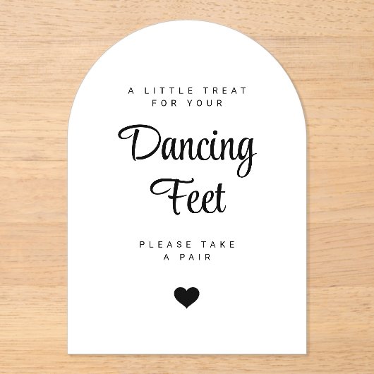 Invitations En Acrylique Dancing Feet Sign Wedding Flip Flops (Recto)