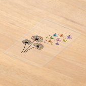 Invitations En Acrylique Dandelion butterfly flow (Poser)