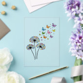 Invitations En Acrylique Dandelion butterfly flow (Insitu (Mariage))