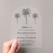 Invitations En Acrylique Date Palm Trees Islamic Muslim Wedding (In situ (ordinateur de poche))