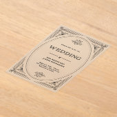 Invitations En Acrylique Déco moderne | Mariage élégant (Poser)
