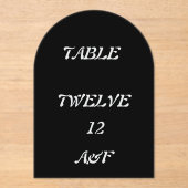 Invitations En Acrylique Décor de table mariage (Recto)