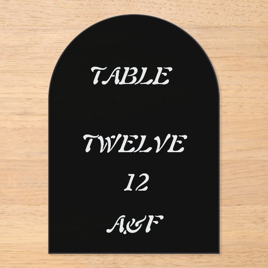 Invitations En Acrylique Décor de table mariage (Recto)