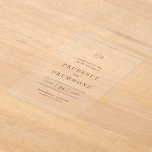 Invitations En Acrylique Deep Burgundy Classic Wedding Save the Date (Poser)