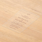 Invitations En Acrylique Deep Burgundy Elegant Classic Wedding (Poser)