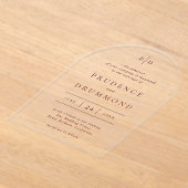 Invitations En Acrylique Deep Burgundy Elegant Classic Wedding (Poser)