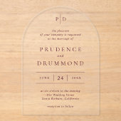 Invitations En Acrylique Deep Burgundy Elegant Classic Wedding (Recto)