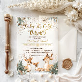 Invitations En Acrylique Deer Cold Baby shower