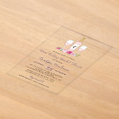 Invitations En Acrylique Dégustation de vin simplement sucré pour enterreme (Poser)