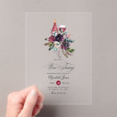 Invitations En Acrylique Dégustation transparente de vins floraux de Bourgo (In situ (ordinateur de poche))
