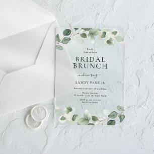 Invitations En Acrylique Déjeuner de mariage avec verdure moderne