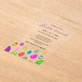 Invitations En Acrylique Déjeuner de Pâques coloré (Poser)