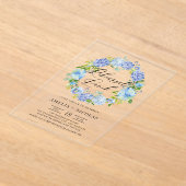 Invitations En Acrylique Déjeuner de répétition de la couronne bleue (Poser)