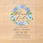 Invitations En Acrylique Déjeuner de répétition de la couronne bleue (Recto)