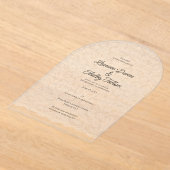 Invitations En Acrylique Delicate Lace Acrylic Wedding (Poser)