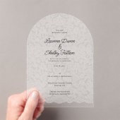 Invitations En Acrylique Delicate Lace Acrylic Wedding (In situ (ordinateur de poche))
