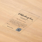 Invitations En Acrylique Demande de fonds de voyage Code Qr Cadeau de lune (Poser)