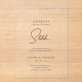 Invitations En Acrylique Demande en mariage surprise moderne classique (Recto)