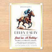 Invitations En Acrylique Derby (Recto)