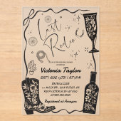 Invitations En Acrylique Dernière Fête des mariées occidentale Rodeo (Recto)