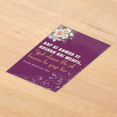 Invitations En Acrylique Desi Indian Pakistani Wedding Mehndi Welcome (Poser)