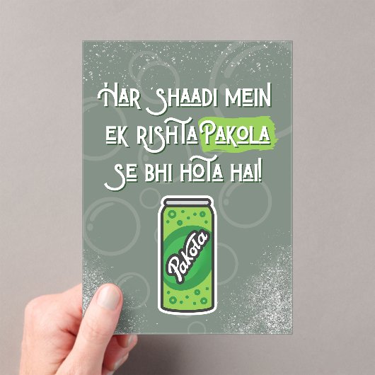 Invitations En Acrylique Desi Wedding (In situ (ordinateur de poche))