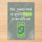 Invitations En Acrylique Desi Wedding  (Recto)